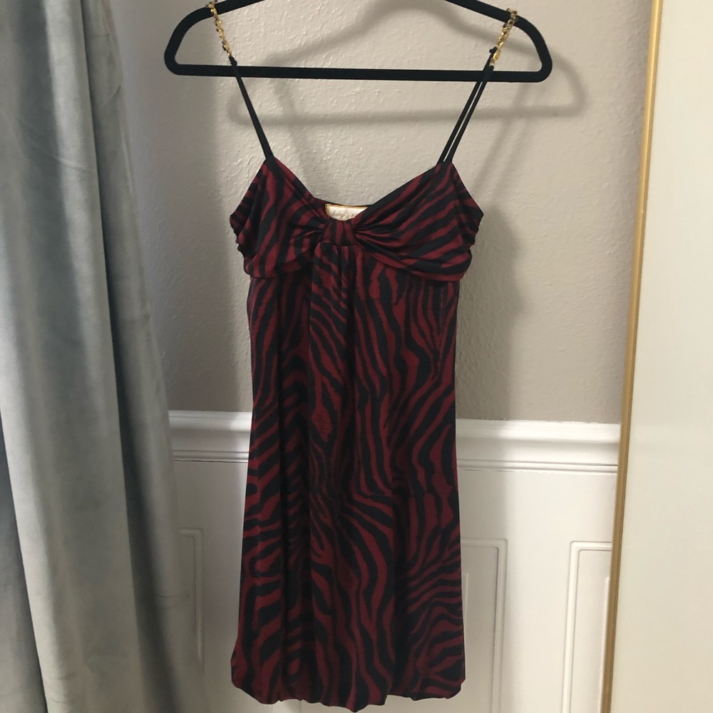 Black and burgundy Baby phat dress.